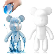 Флюїдний ведмедик зроби сам DIY Fluid Bear 23 см з фарбами 3 шт — Набір для арт-заливки та малювання