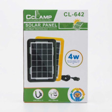 Портативна сонячна панель 4W CL-642 з USB-кабелем та перехідниками — Сонячна батарея для заряджання гаджетів Портативна сонячна панель 4W CL-642 з USB-кабелем та перехідниками — Сонячна батарея для заряджання гаджетів