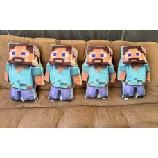 Декоративна плюшева подушка-іграшка 3D Minecraft Стів 50 см Декоративна плюшева подушка-іграшка 3D Minecraft Стів 50 см