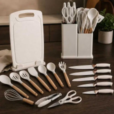 Набір кухонного приладдя Kitchen Set з 19 предметів (білий) — Кухонні прилади та аксесуари для готування Набір кухонного приладдя Kitchen Set з 19 предметів (білий) — Кухонні прилади та аксесуари для готування
