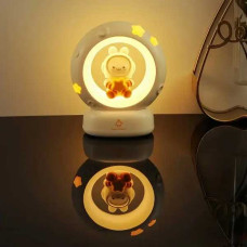 Дитячий LED нічник Котик Космонавт — Сенсорний акумуляторний світильник із USB-зарядкою