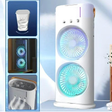 Перезаряджаємий вентилятор-зволожувач Double-Ended Spray Fan із USB Type-C Перезаряджаємий вентилятор-зволожувач Double-Ended Spray Fan із USB Type-C
