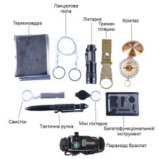 Похідний набір для виживання 10 в 1 Emak ST-10 у протиударному кейсі - Туристичний набір Похідний набір для виживання 10 в 1 Emak ST-10 у протиударному кейсі - Туристичний набір