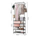 Вішалка підлогова для речей 170×60×26 см Clothes Rack Up із взуттєвими полицями Вішалка підлогова для речей 170×60×26 см Clothes Rack Up із взуттєвими полицями