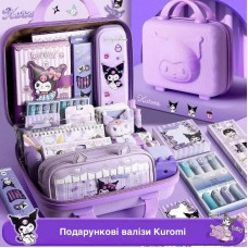 Шкільний набір Куромі для дівчинки, канцелярський бокс з пеналом + блокнотом та лінійками код 815309 Шкільний набір Куромі для дівчинки, канцелярський бокс з пеналом + блокнотом та лінійками код 815309