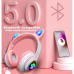 Дитяча гарнітура Bluetooth з вушками, навушники з LED підсвіткою + мікрофоном (FM-радіо) код 385109 Дитяча гарнітура Bluetooth з вушками, навушники з LED підсвіткою + мікрофоном (FM-радіо) код 385109
