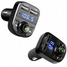 Багатофункціональний FM-модулятор з Bluetooth та USB, трансмітер з мікрофоном для авто, чорний код 741952