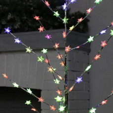 Дерево-гірлянда 1.5 м для декору (72 LED), світильник новорічний із зірками та на стійці код 592147 Дерево-гірлянда 1.5 м для декору (72 LED), світильник новорічний із зірками та на стійці код 592147