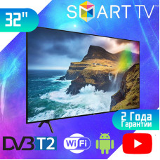 Смарт-телевізор з ультратонкою рамкою, Плазма з Wi-Fi та Android TV + об'ємним звуком (32 дюйми, HD) код 729104